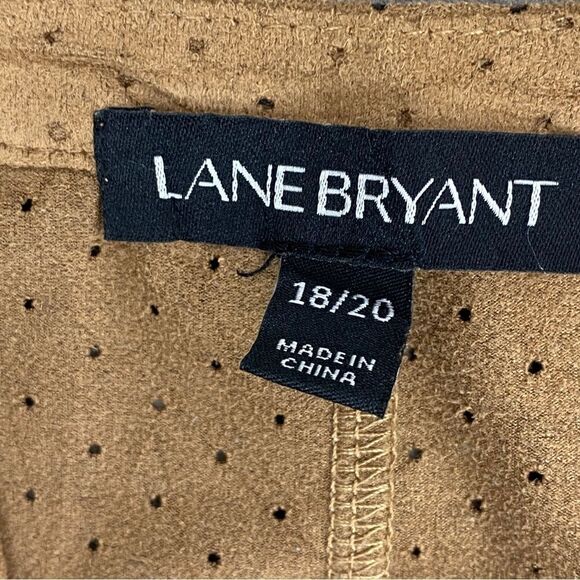 Lane‎ Bryant Perforated Microfiber V Neck Short Sleeve Shirt Tan 18 20 - Picture 8 of 10
